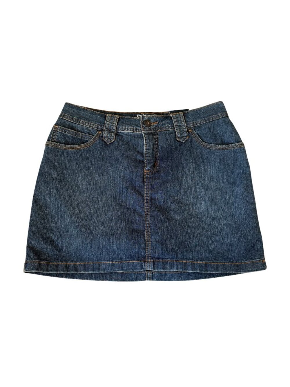 St. John's Bay Secretly Slender blue denim jean skort women's size 6P
